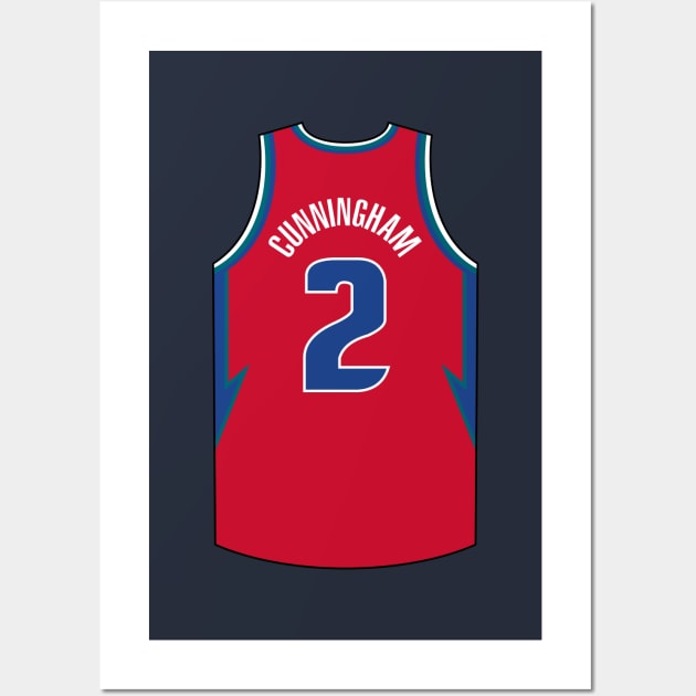 Cade Cunningham Detroit Jersey Qiangy Wall Art by qiangdade